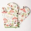 Faire (Streamline) White Mushroom & Gnome Oven Mitt Set