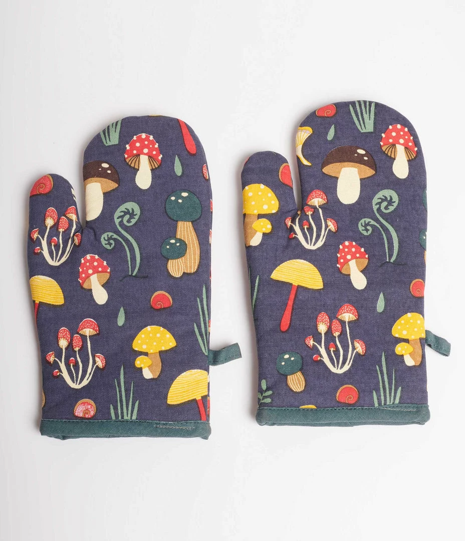Faire (Streamline) Accessories Navy & Mushroom Oven Mitt Set