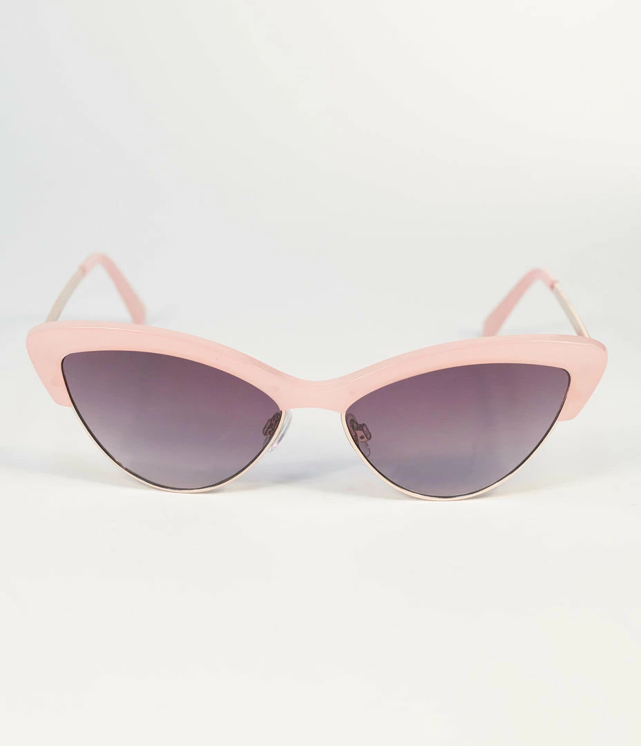 Lucent Product Inc. Pink Top Frame Cat Eye Sunglasses 1950s