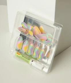 Clique (Paint Lab) Pastel Rainbow Swirly Press On Nail Kit
