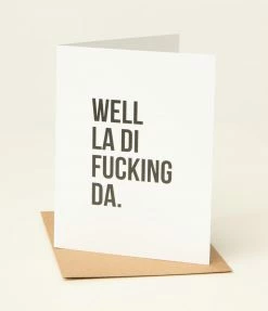 Faire (Top Hat & Monocle) Accessories Well La Di Fucking Da Wedding Card