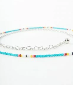 FAME Accessories Turquoise Dainty Beaded Belt