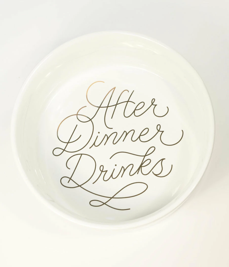 Chronicle Books After Dinner Drinks Dog Bowl Accessories