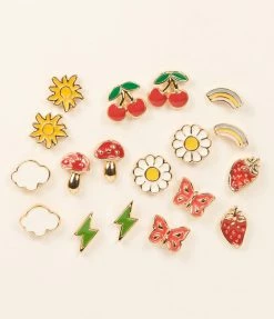 Anarchy Street Accessories Assorted Fruit Stud Earring Set