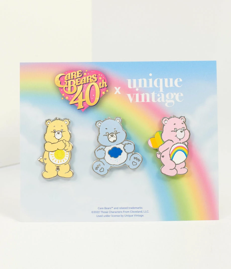 Care Bears X Unique Vintage Better Together Pin Set Unique Vintage Brand