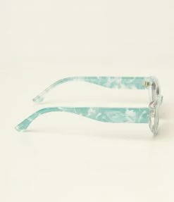 AJ Morgan Eyewear (B2B Wholesale) Blue Marble Narrow Cat Eye Sunglasses