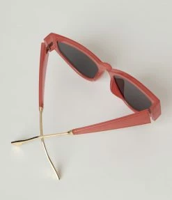 Lucent Product Inc. Red Opaque Cat Eye Frame Sunglasses