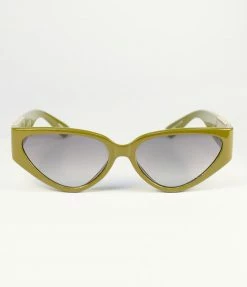 Lucent Product Inc. Olive Green Cat Eye Sunglasses 1960s