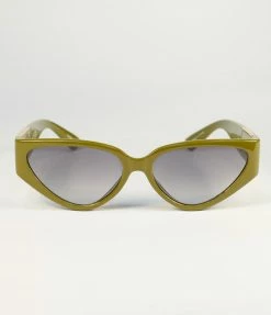 Lucent Product Inc. Olive Green Cat Eye Sunglasses 1960s