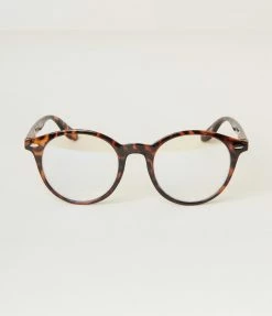 Lucent Product Inc. 1960s Brown Tortoise Round Blue Light Glasses