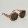 Lucent Product Inc. 1960s Light Brown Oval Sunglasses