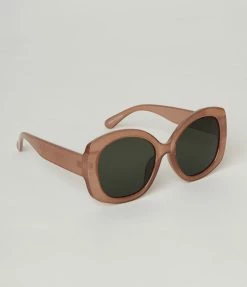 Lucent Product Inc. 1960s Light Brown Oval Sunglasses