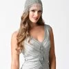 WESTERN FASHION 1920s Style Silver Beaded Fringe Flapper Cap