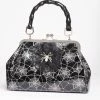 Lifestyle Group (UK) Ltd Black Patent Leatherette Spiderweb Handbag Accessories