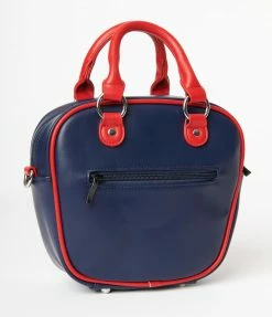 Lifestyle Group (UK) Ltd Navy & Red Retro Mini Bowling Bag