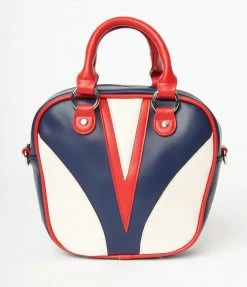 Lifestyle Group (UK) Ltd Navy & Red Retro Mini Bowling Bag