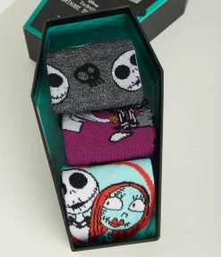Bioworld The Nightmare Before Christmas Coffin Crew Sock Set Accessories