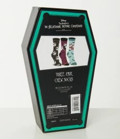 Bioworld The Nightmare Before Christmas Coffin Crew Sock Set Accessories