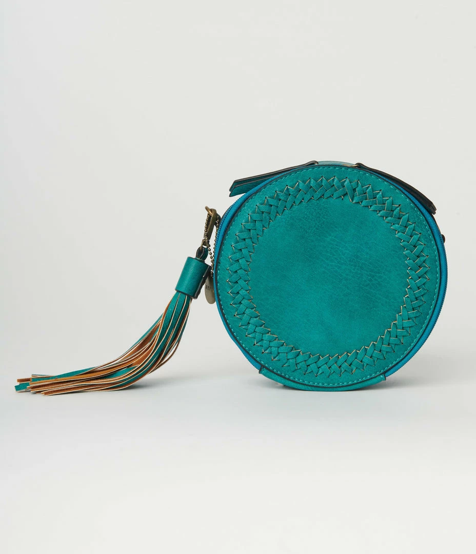 Faire (Ampere Creations) Teal Susie Round Crossbody Accessories