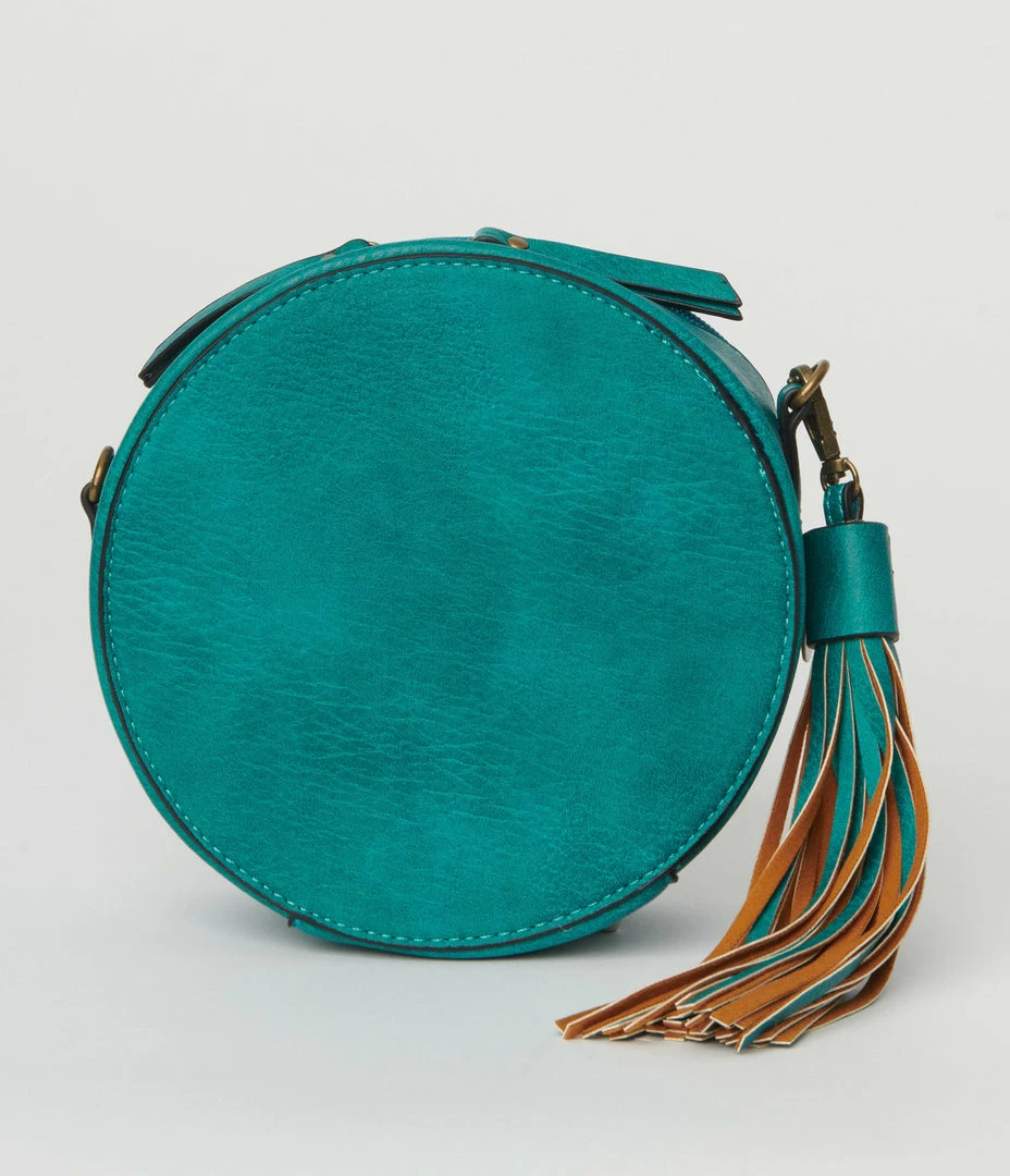 Faire (Ampere Creations) Teal Susie Round Crossbody Accessories
