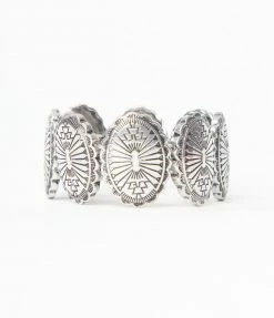 Anarchy Street Antique Silver Oval Stretch Bracelet