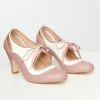 Demfon International (Chelsea Crew) Chelsea Crew Pink & Ivory Samantha Bow Heels