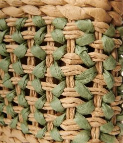 Anarchy Street Brown & Green Basket Weave Purse 1970s