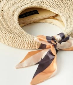 Anarchy Street Basket Weave & Scarf Round Handbag