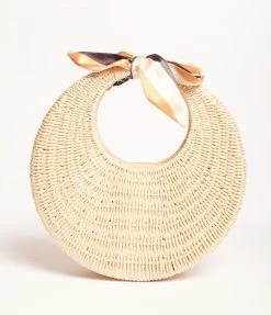 Anarchy Street Basket Weave & Scarf Round Handbag