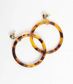 Anarchy Street Brown Tortoise Circle Drop Earrings