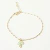 Pannee Gold & Mint Mushroom Anklet