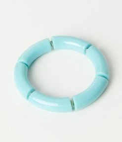 Pannee Blue Acrylic Stretch Bracelet 1960s