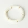 Pannee 1960s White Acrylic Stretch Bracelet