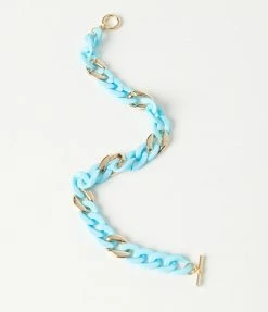 Pannee Accessories Blue & Gold Chain Necklace