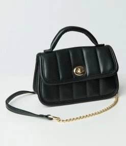 Anarchy Street Black Quilted Leatherette Handbag