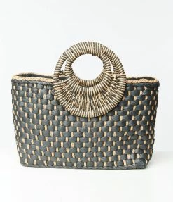 Anarchy Street Black Basket Weave Tote Swim Accessories