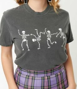 Dash Forward The Creepy Collection Dancing Skeletons Unisex Graphic Tee