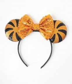 Alibaba (Huangshi Geego Industry & Trade Corporation Limited) Accessories Orange & Black Sequin Tiger Mouse Ears