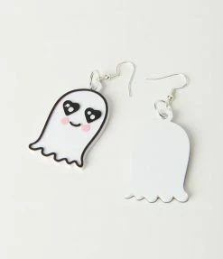 Faire (Printy Vibes) Heart Eyes Ghost Drop Earrings Accessories