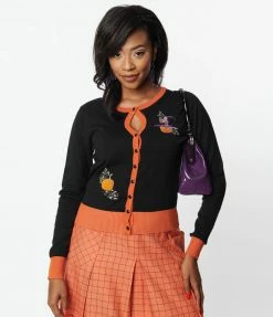 Lifestyle Group (UK) Ltd Black Pumpkin Spice Cardigan