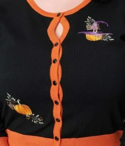 Lifestyle Group (UK) Ltd Plus Size Black Pumpkin Spice Cardigan