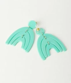 Anarchy Street Turquoise Arch Drop Earrings Accessories