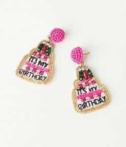 Pannee Accessories Birthday Cake Beaded Drop Earrings