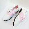 Pleaser 1950s Pink & White Classic Lace Up Saddle Shoes