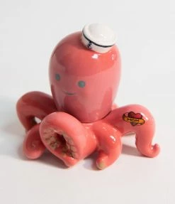 One Hundred 80 Degrees Pink Captain Octopus Ceramic Salt & Pepper Shaker Accessories