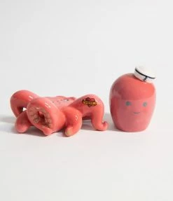 One Hundred 80 Degrees Pink Captain Octopus Ceramic Salt & Pepper Shaker Accessories