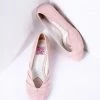 Pleaser Blush Pink Faux Leather Scalloped Kitten Heel Shoes