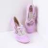 Pleaser Shoes Lavender Faux Leather Detailed Heel