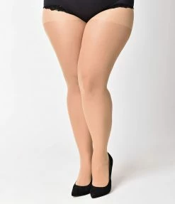 Leg Avenue Inc Plus Size Nude Sheer Backseam Pantyhose